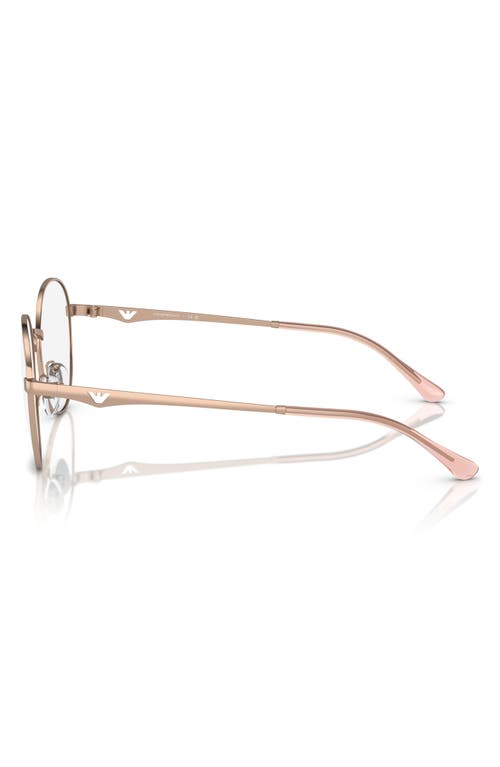 Emporio Armani 52mm Pillow Optical Glasses In Gold