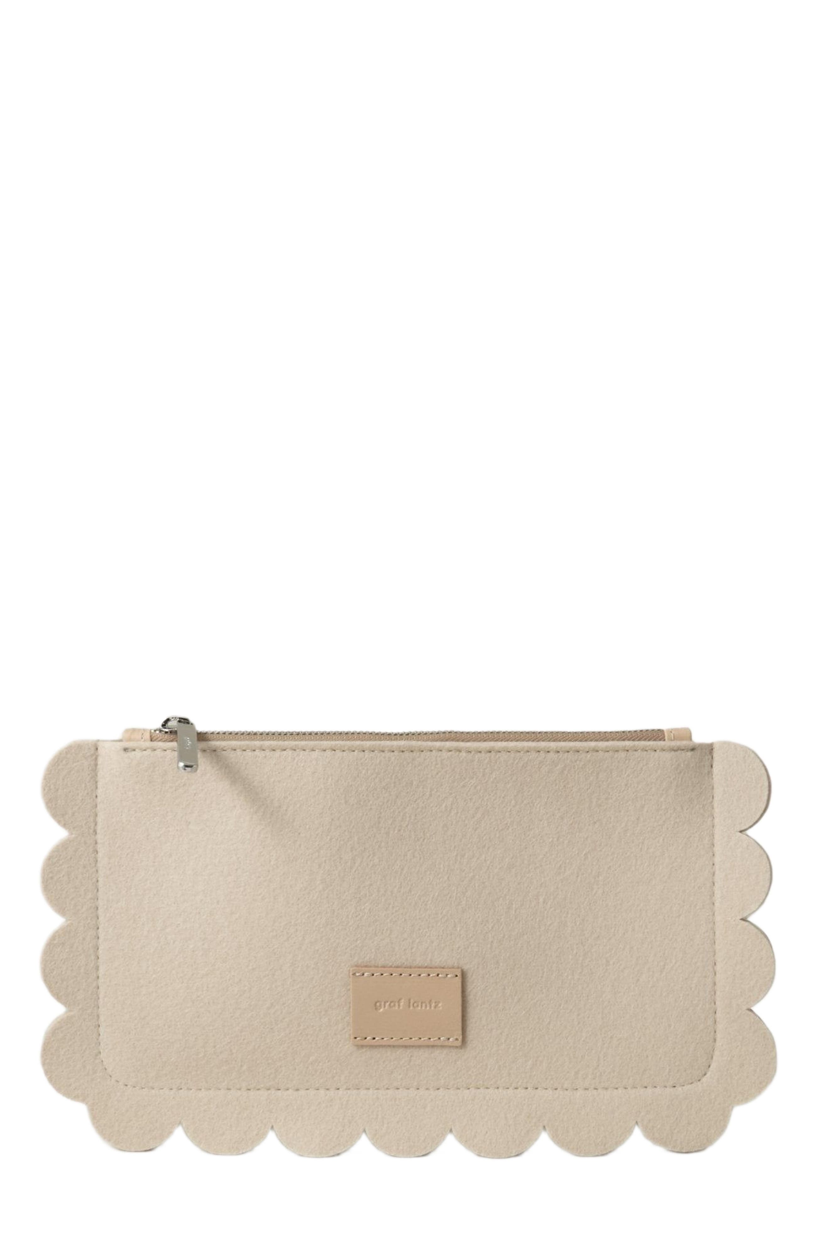 Graf Lantz Deco Edge Merino Wool Pouch, Main, color, Feather