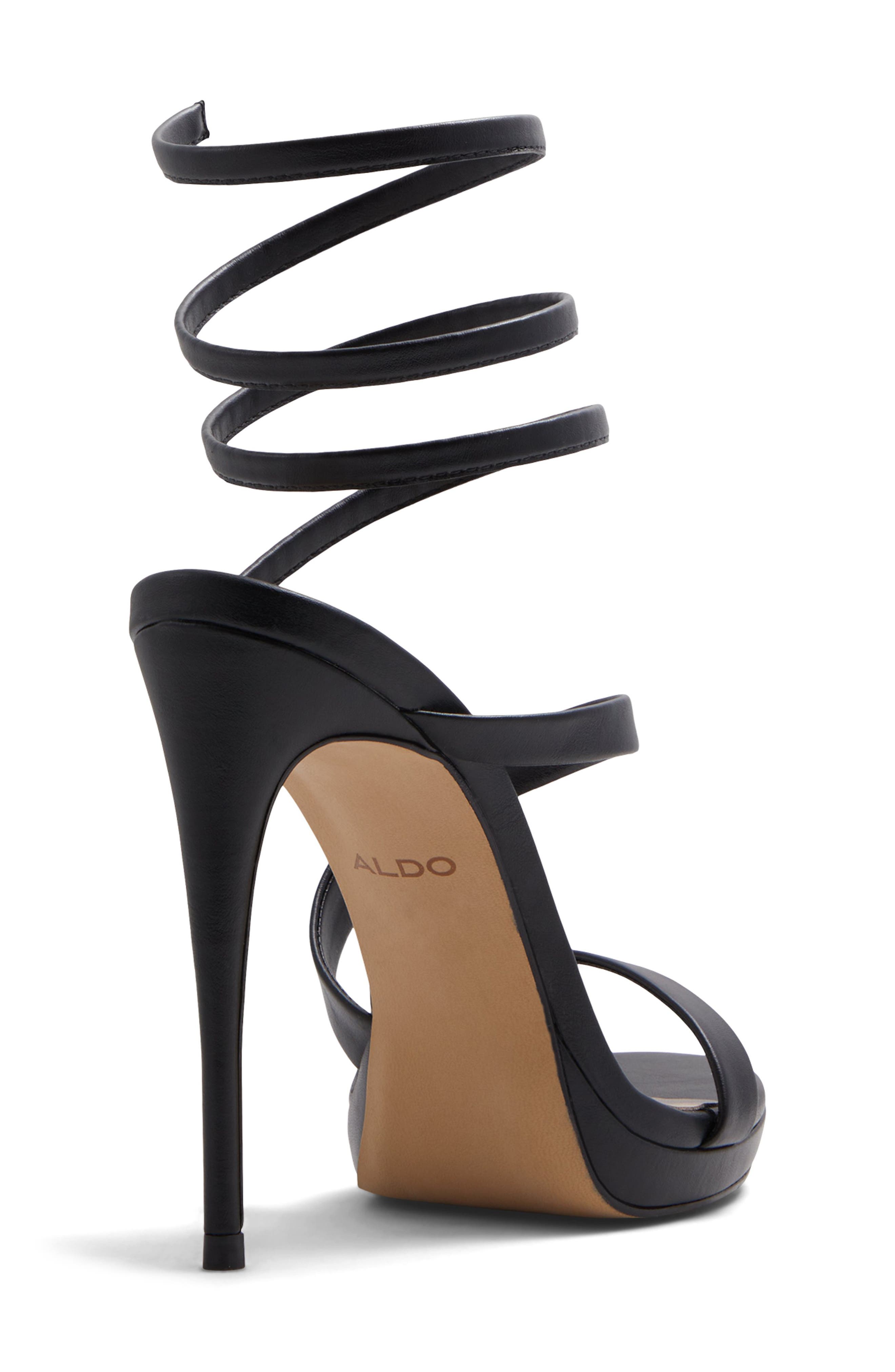 ALDO Katswirl Ankle Wrap Platform Sandal, Alternate, color, 