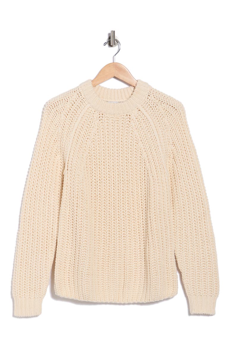 Zoe Cotton Crewneck Sweater, Alternate, color, TANNED