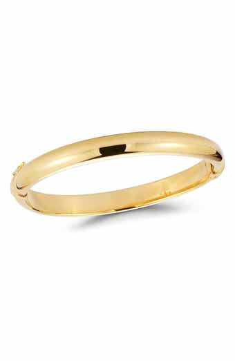 18k Gold Plated Sterling Silver Polished Bangle