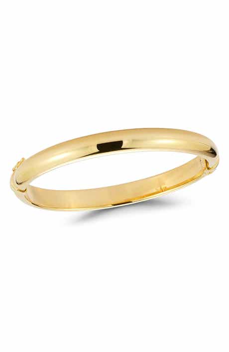 18k Gold Plated Sterling Silver Polished Bangle