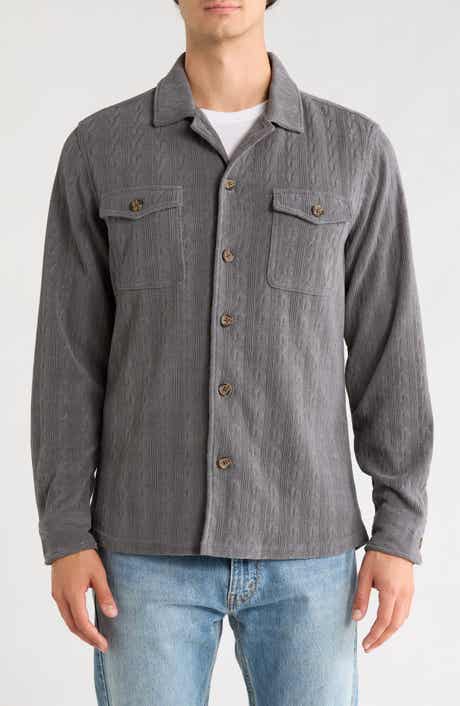 Cable Knit Shirt Jacket