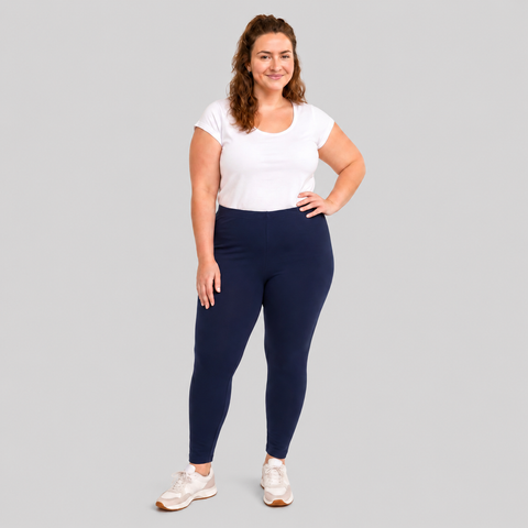 Women's Soft 100% Cotton Plus Size Leggings