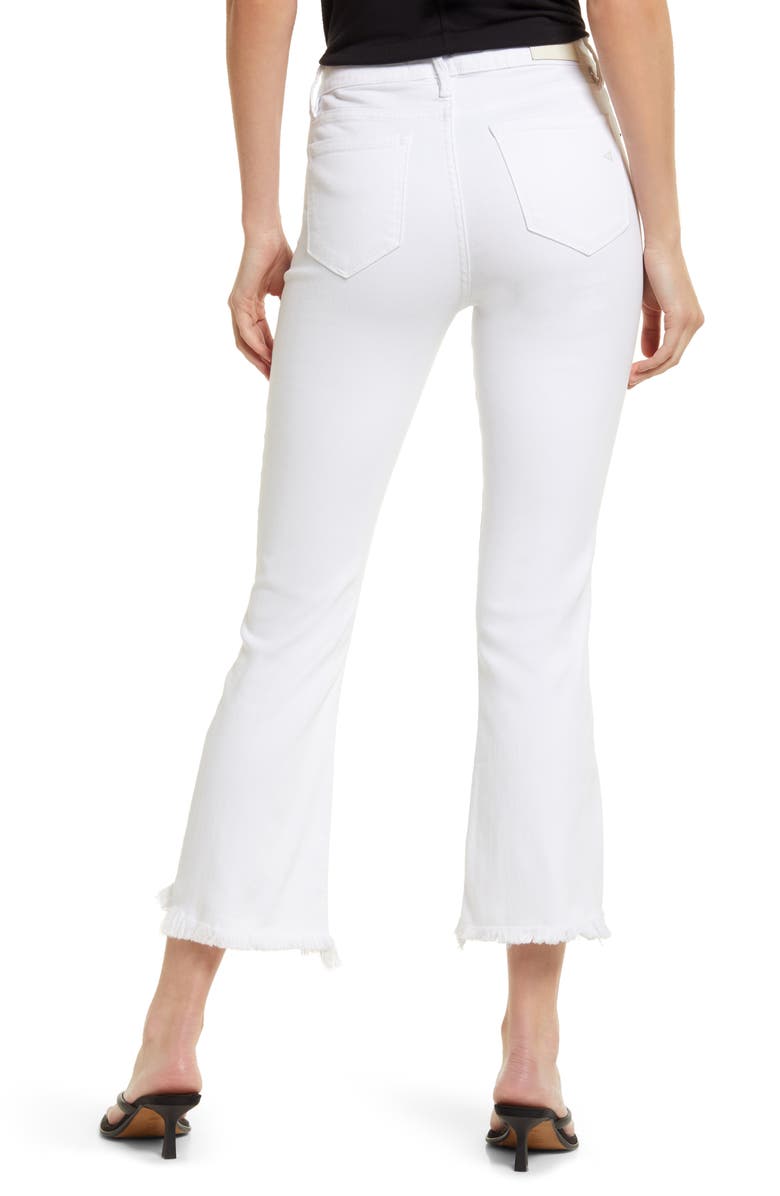 HIDDEN JEANS Fray Hem Crop Flare Jeans, Alternate, color, 