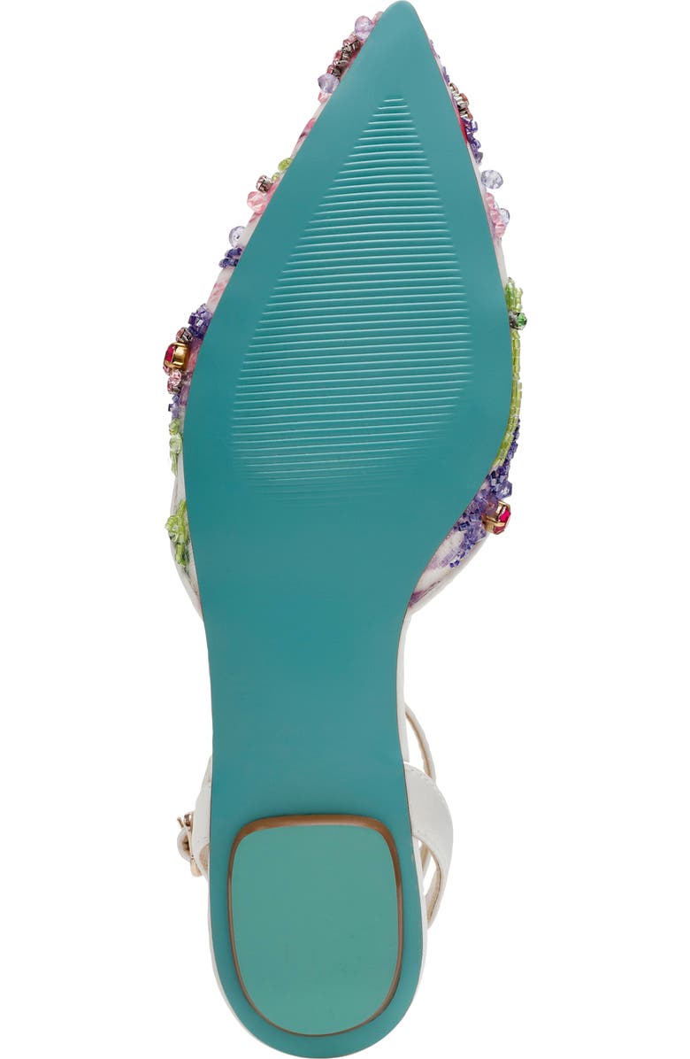 Betsey Johnson Garbo Pointed Toe Ankle Strap Flat, Alternate, color,