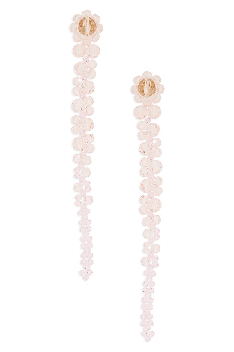 Beaded Drop Earrings, Main, color, PALE PINK