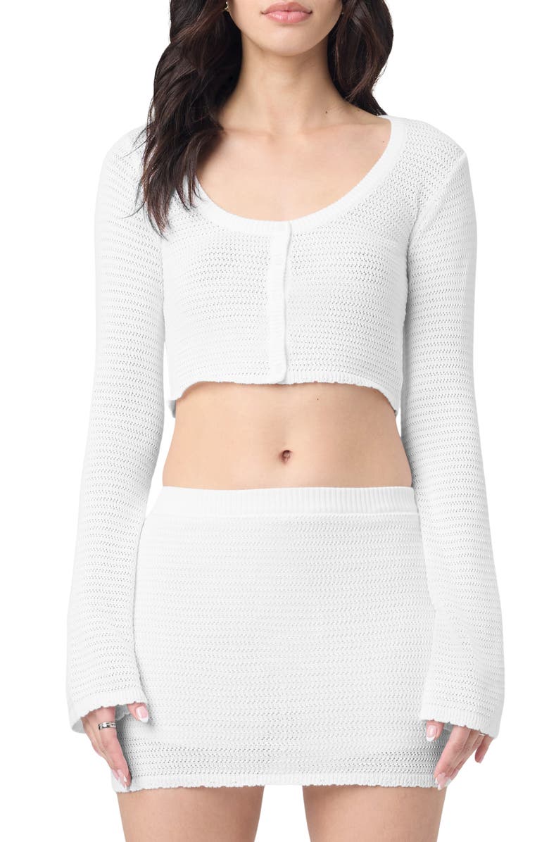 Florence by Mills Crop Cardigan, Main, color, White