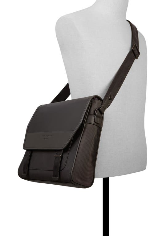 Ted Baker London Exeter Crossbody Messenger Bag In Dark Brown