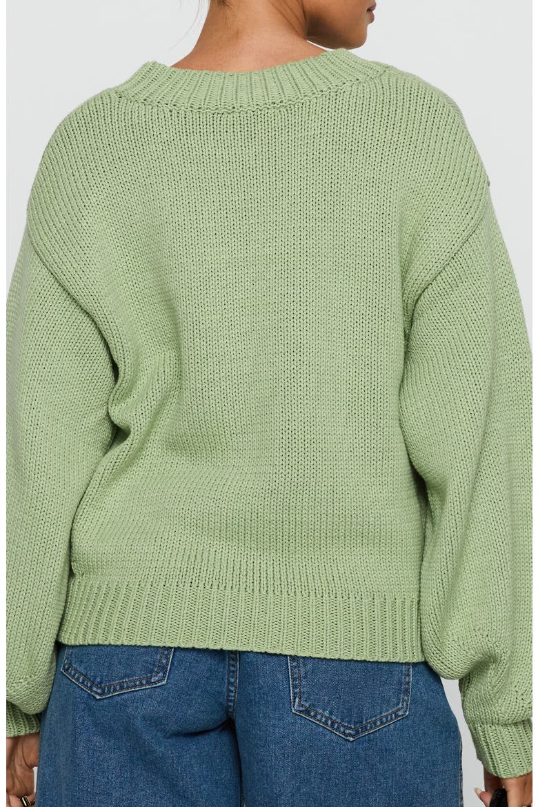 Harmony Crewneck Sweater, Alternate, color, GREEN