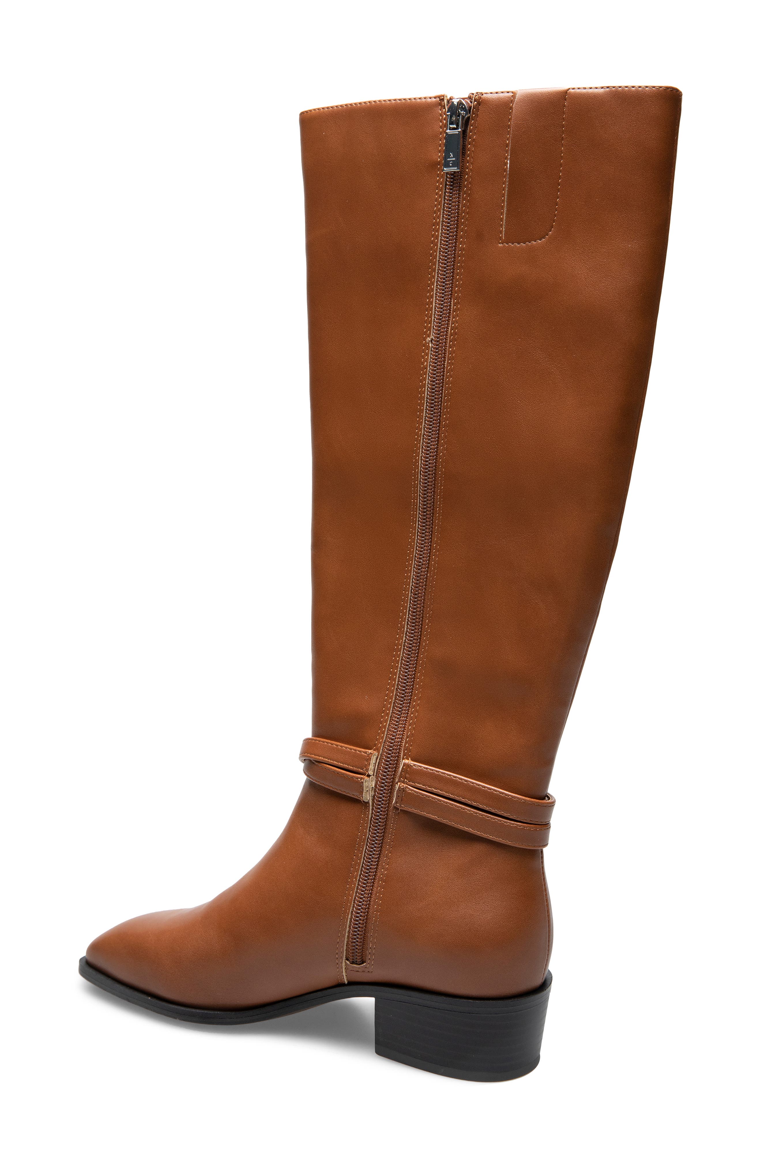 Bennett Faux Leather Knee High Boot, Alternate, color, COGNAC