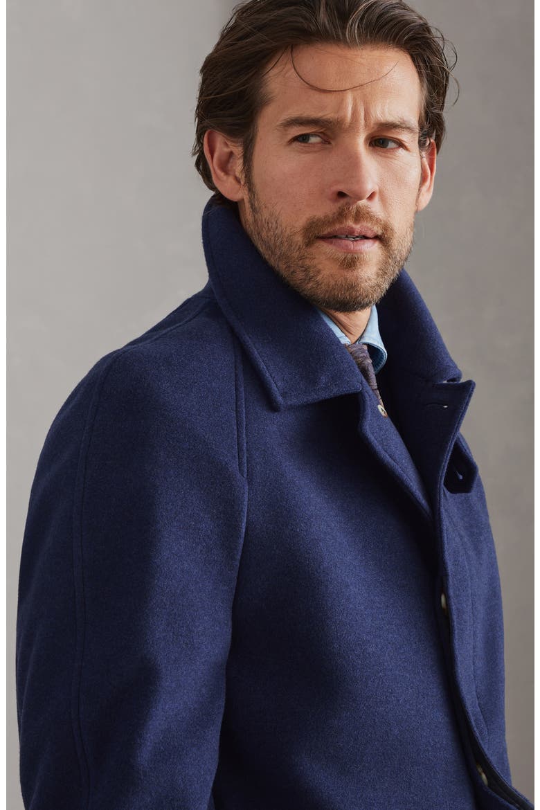 Water-resistant cashmere overcoat, Alternate, color, Blue