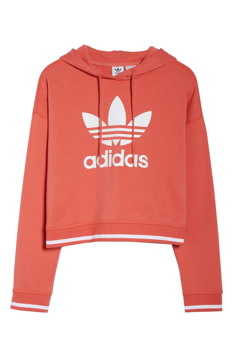 adidas Active Icons Cropped Hoodie, Alternate, color, 