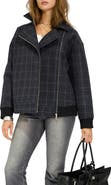 Belle & Bloom Love Cruise Checked Wool Blend Bomber Jacket