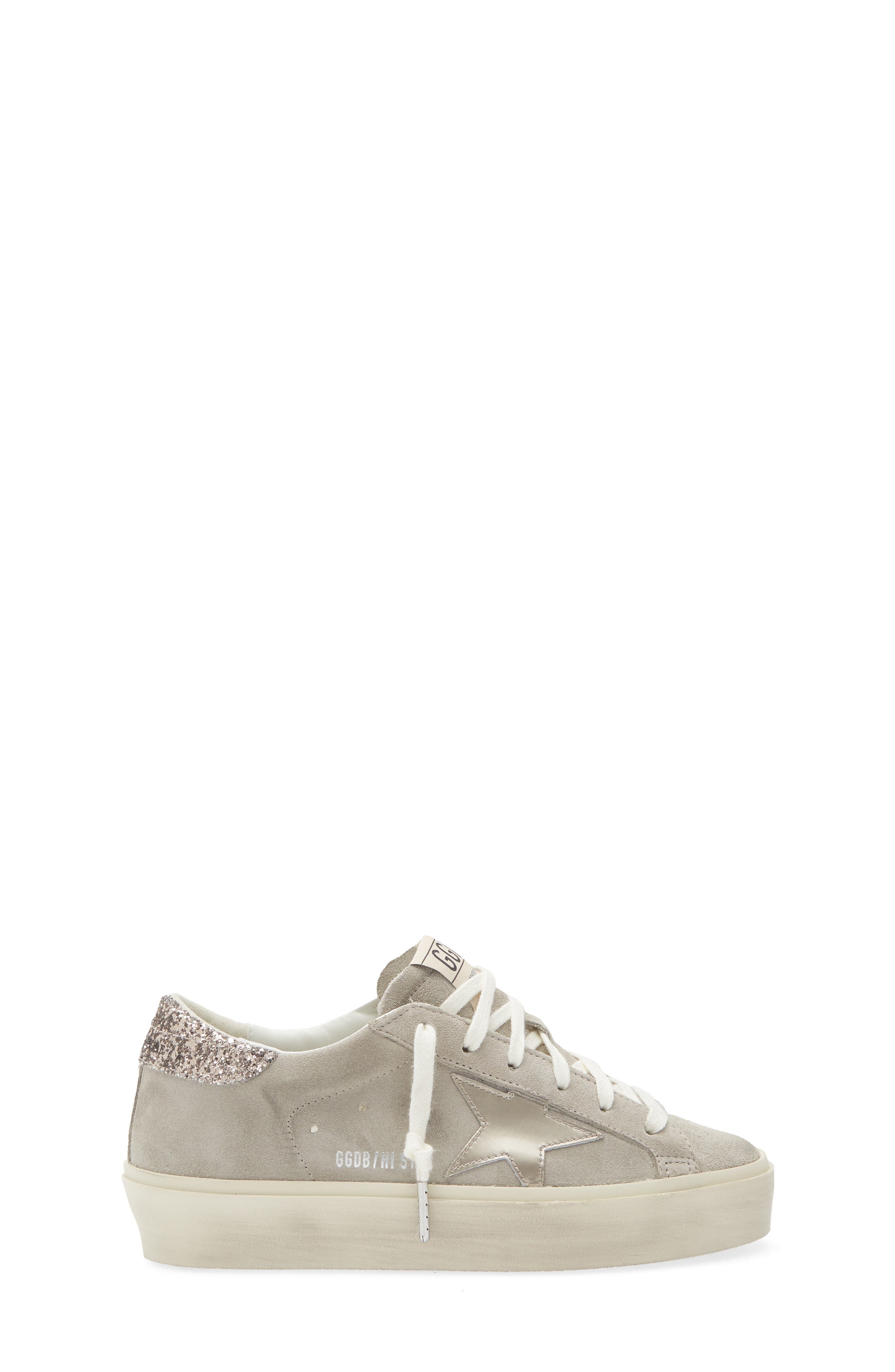 Golden Goose Hi Star Platform Sneaker, Alternate, color, Beige/ Silver
