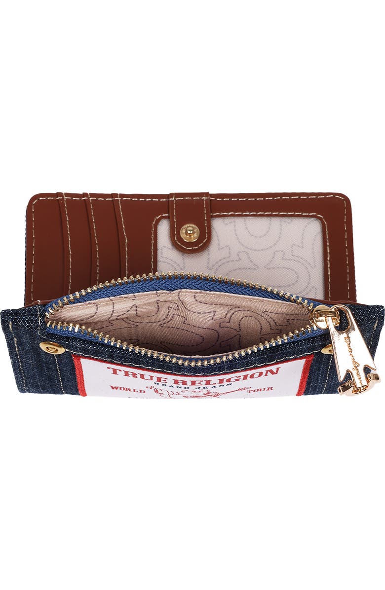 True Religion Buddha Patch Small Wallet, Alternate, color, Dark Denim