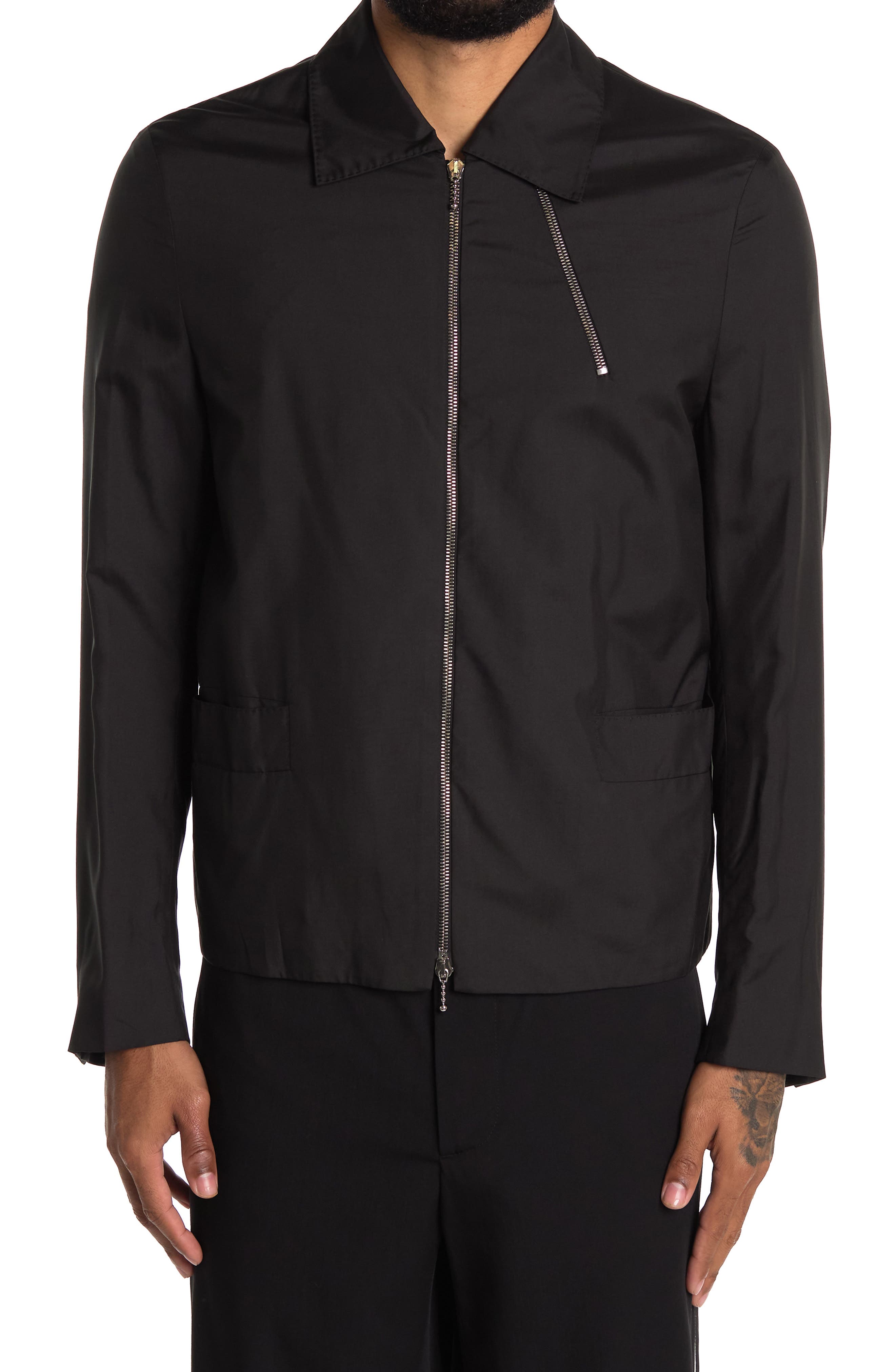 Valentino Caban Collared Silk Shacket (Men) | Nordstromrack