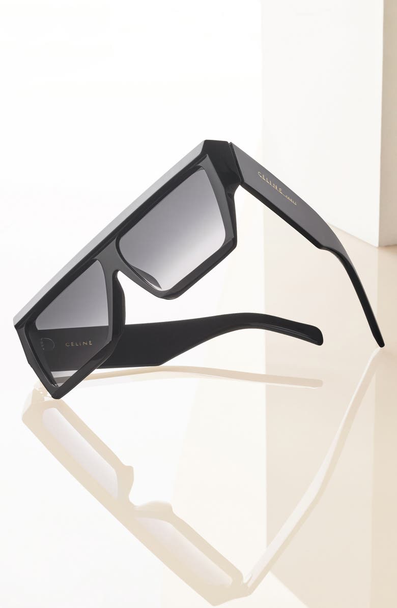 CELINE 60mm Gradient Flat Top Sunglasses, Alternate, color, 