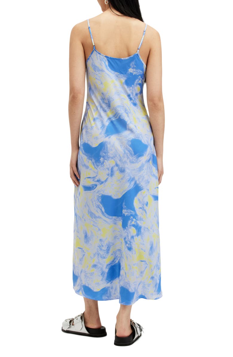 AllSaints Bryony Spiral Midi Slipdress, Alternate, color, 