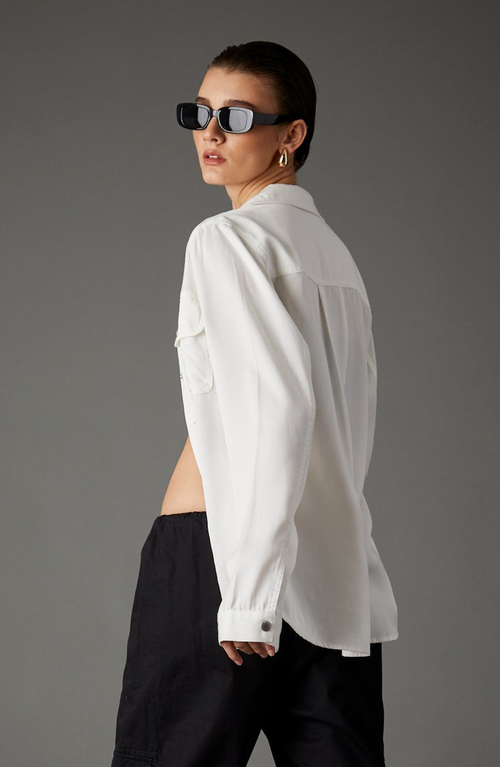 Blue Revival Your Favorite Tencel Shirt In White