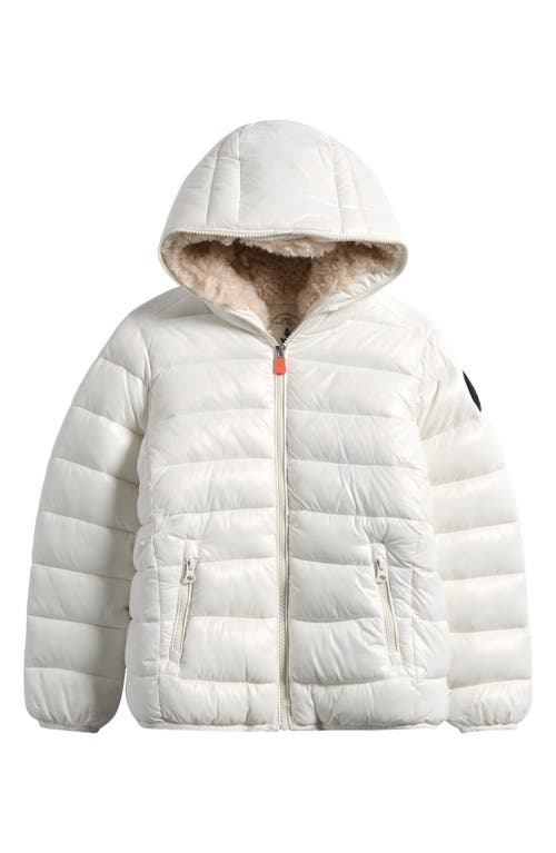 Save The Duck Kids' Gavin Hooded Puffer Jacket In White