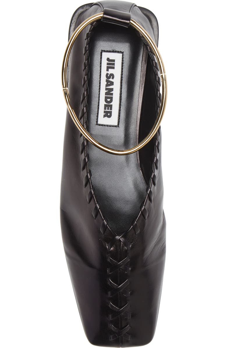 Jil Sander Anklet Ballerina Flat, Alternate, color,