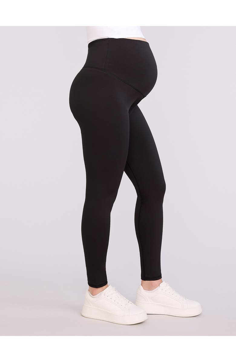 MOTHERHOOD MATERNITY Active Over the Belly Maternity Leggings, Alternate, color, Black
