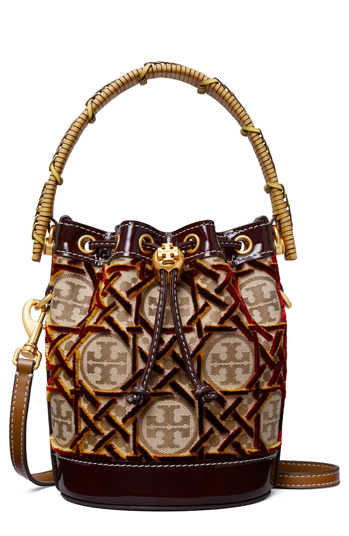 Tory Burch T Monogram Fil Coupé Mini Bucket Bag, Main, color, 