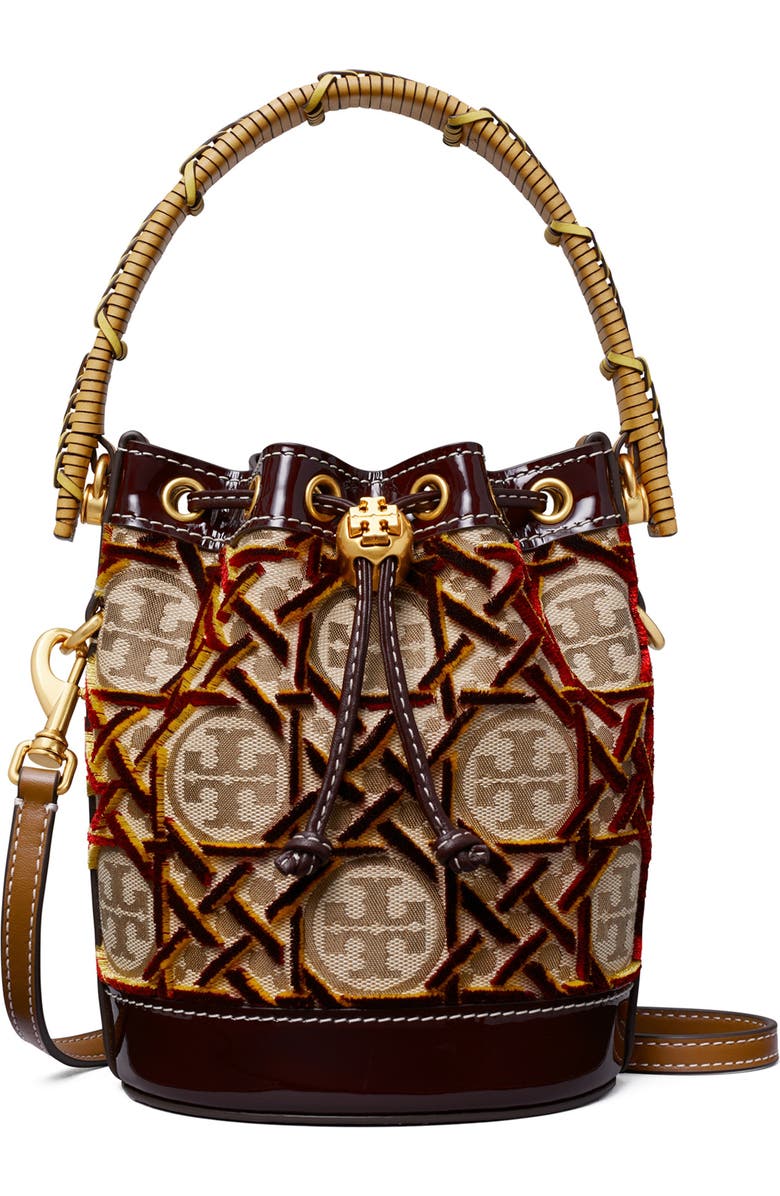 Tory Burch T Monogram Fil Coupé Mini Bucket Bag, Main, color,