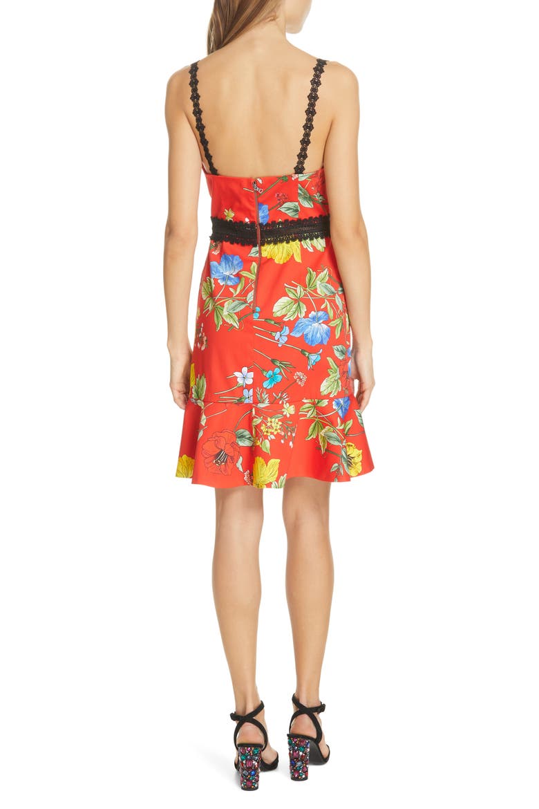 Kirby Floral Tulip Hem Dress, Alternate, color, SEINE GARDEN STRP BT POPPY/ MT