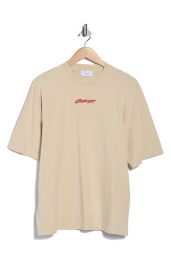 Off-white Vinyl Logo Skate Graphic T-shirt In Neutral