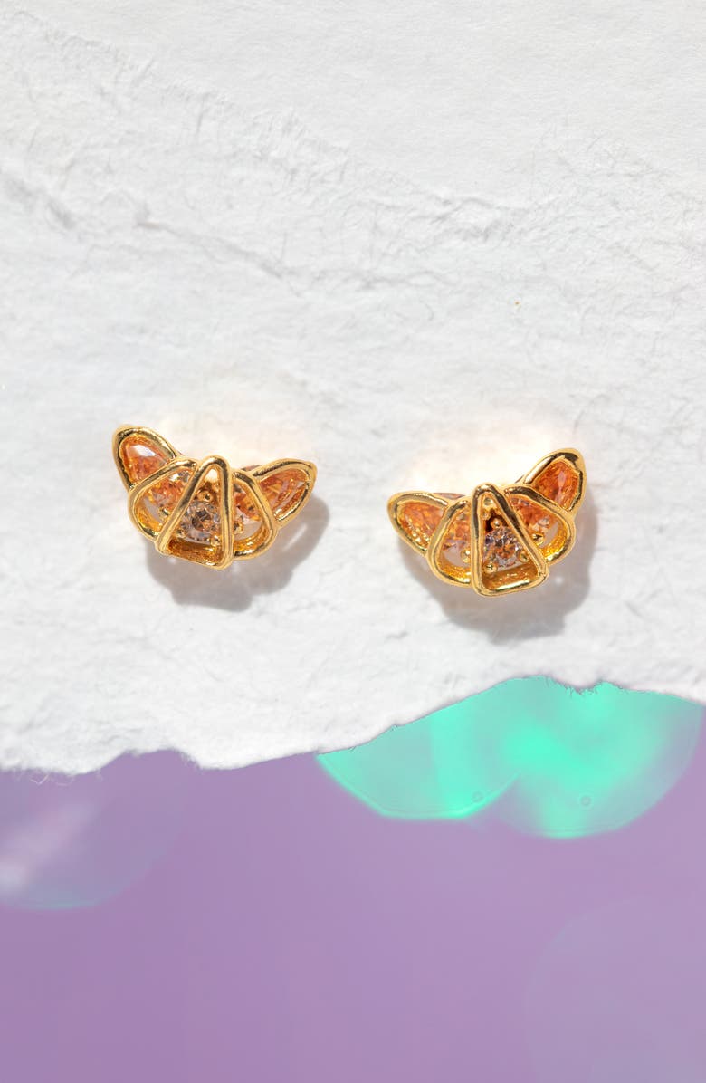 Girls Crew Croissant Stud Earrings, Alternate, color, Gold