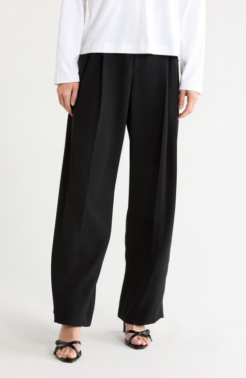 Drop Waist Pleated Trousers