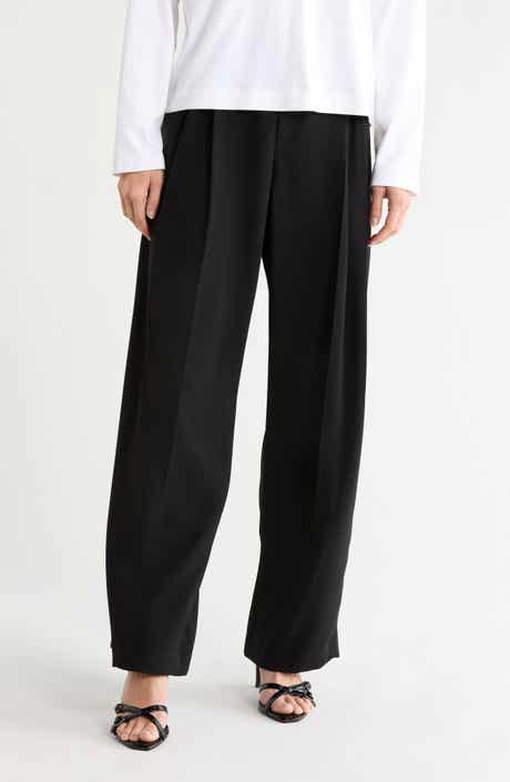 Drop Waist Pleated Trousers