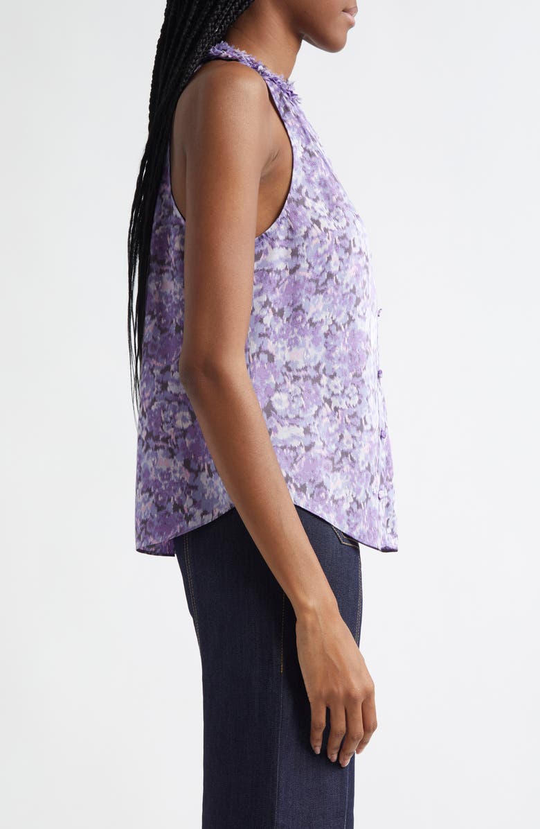 Cinq à Sept Jessie Hydrangea Sleeveless Top, Alternate, color, Lilac Wine Multi