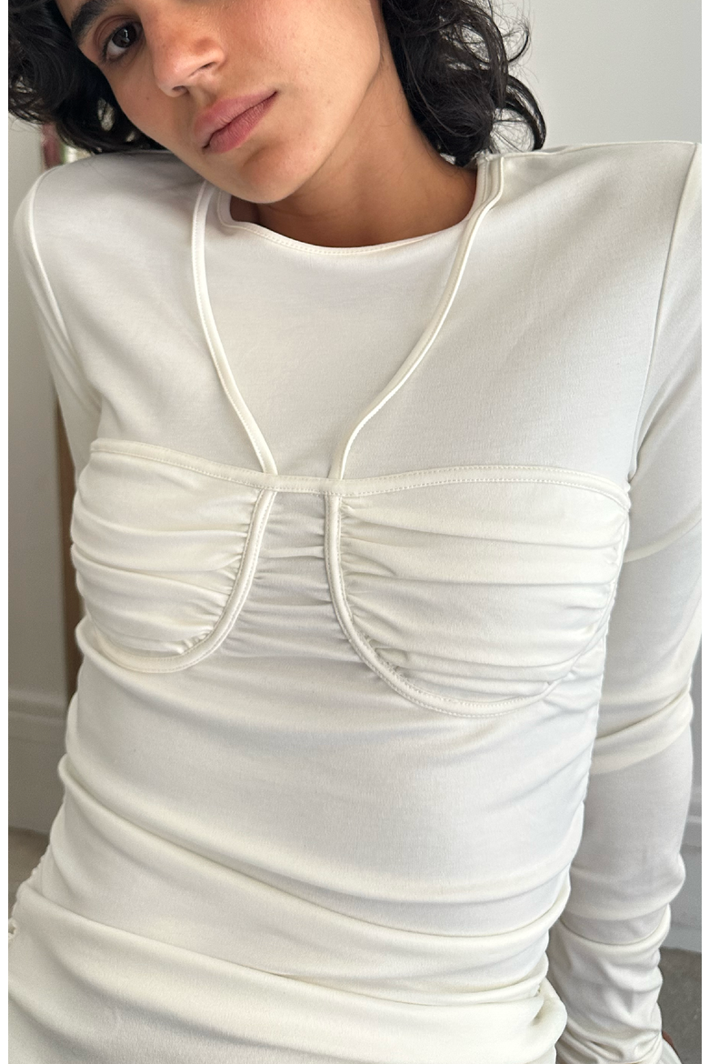 Fitted Bra Top, Alternate, color, Ivory