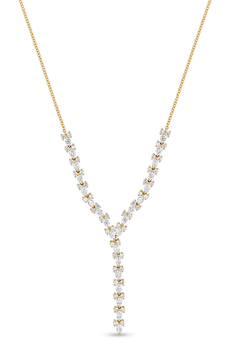 18K Gold Getty Diamond Y-Necklace (Online Trunk Show), Main, color, 18KY GOLD