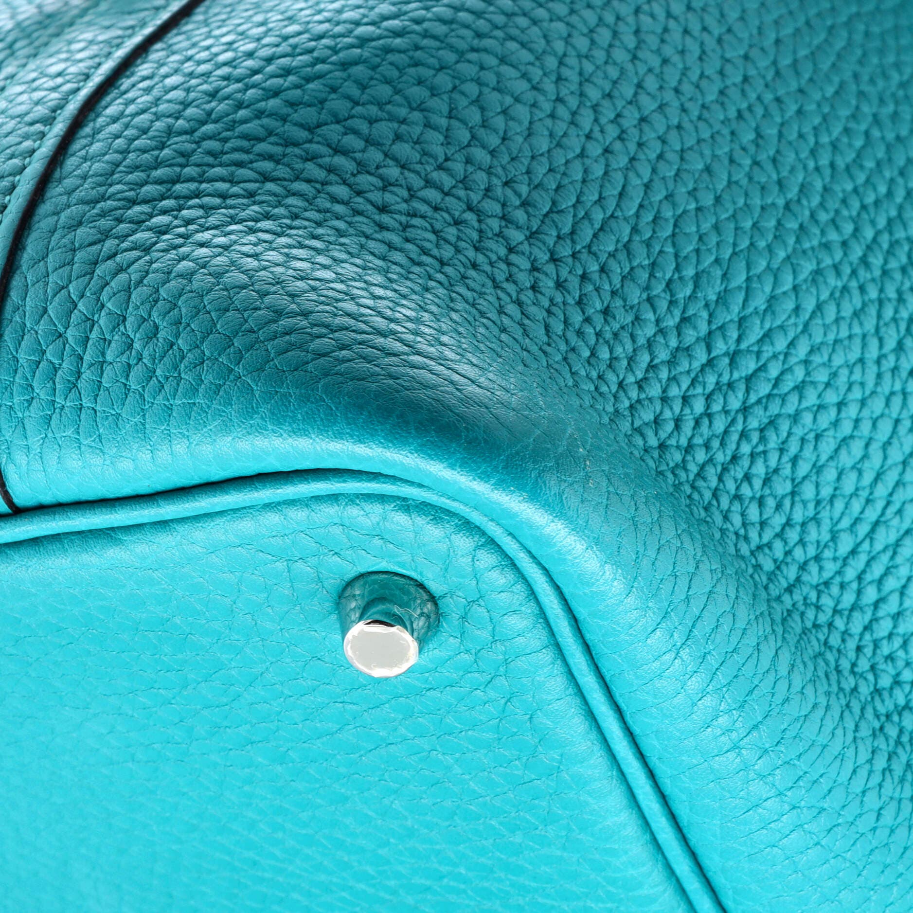 Pre-Owned Hermes Picotin Lock Bag Clemence PM, Alternate, color, Bleu Paon