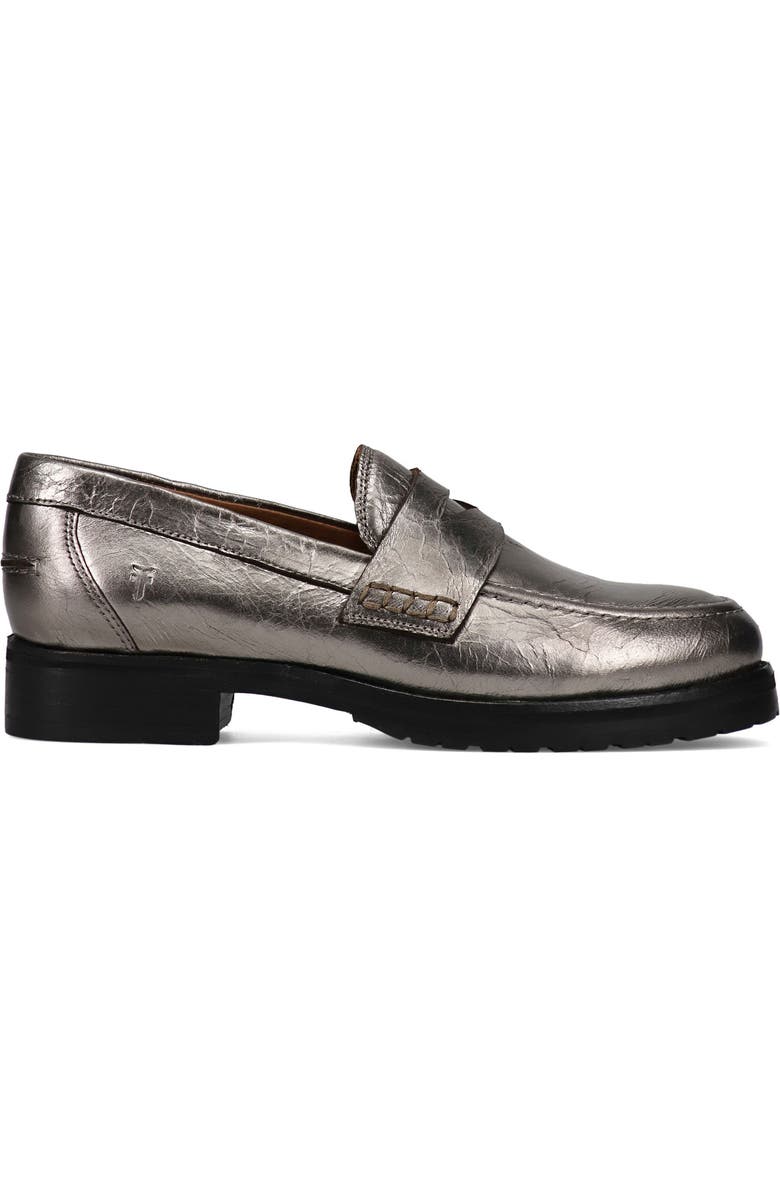 Frye Melissa Loafer, Alternate, color, Dark Pewter - Lunar Metallic