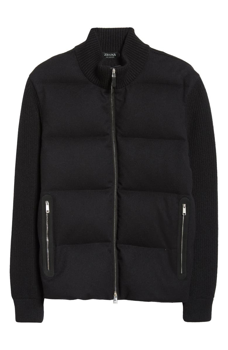ZEGNA Oasi Cashmere Down Puffer Jacket, Alternate, color, Black