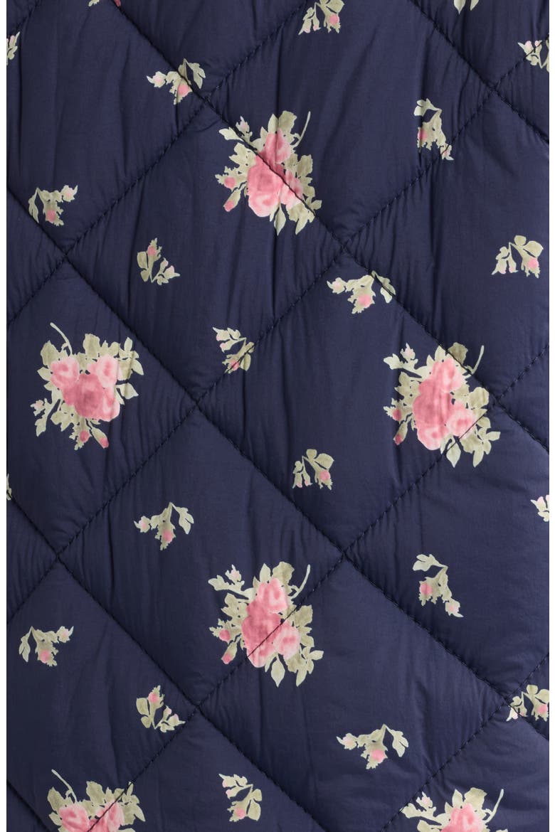 Norinda Ditsy Floral Quilted Water Repellent Jacket, Alternate, color, INK WASH