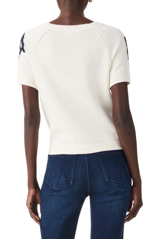 NIC + ZOE NIC+ZOE ROSE BLOOM SHORT SLEEVE SWEATER