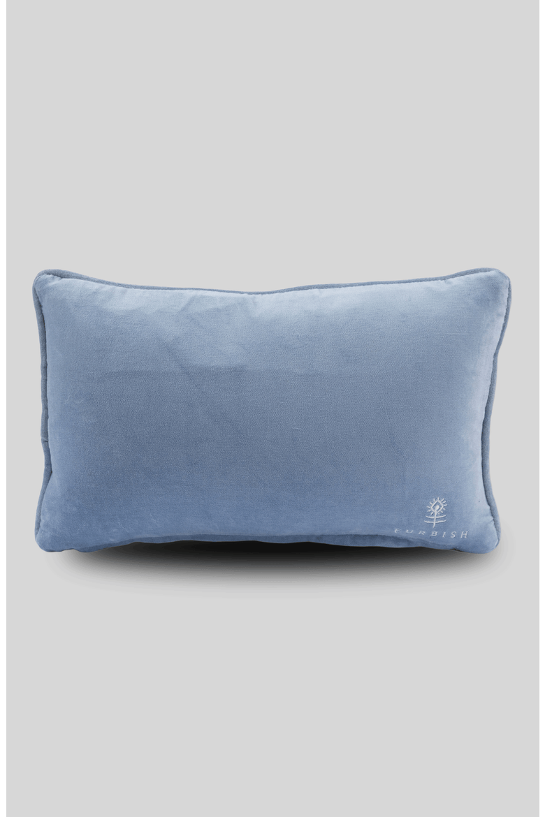 Reality Check Needlepoint Pillow, Alternate, color, Light Blue