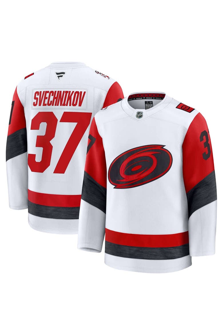 Men's Fanatics Andrei Svechnikov White Carolina Hurricanes Away Premium Jersey, Main, color, White