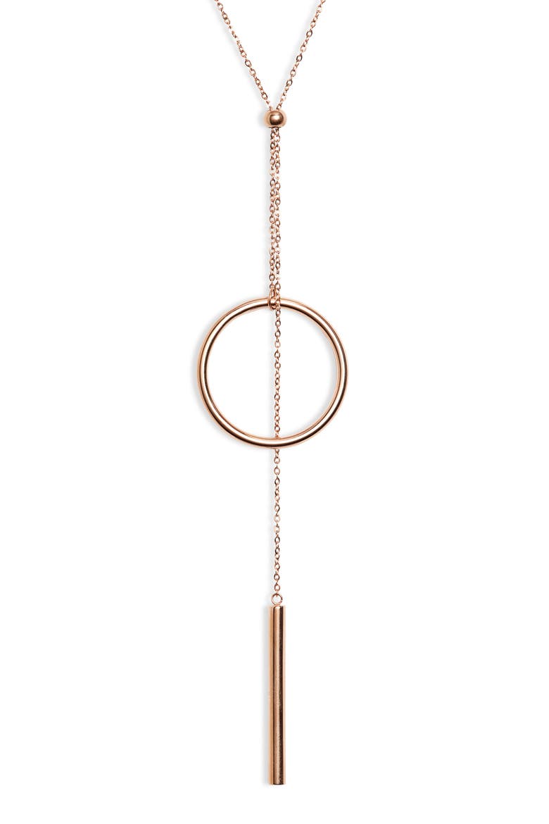 Long Y-Necklace, Alternate, color, ROSE GOLD