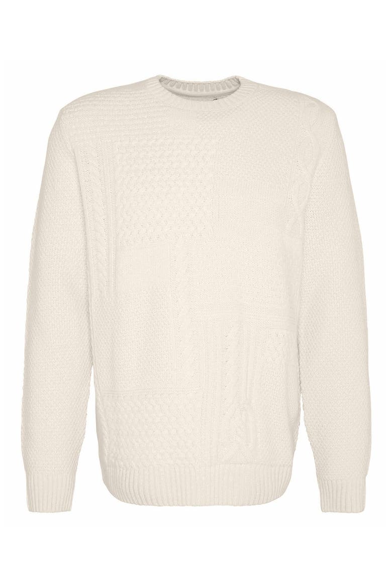 Casey Wool & Cotton Fisherman Sweater, Alternate, color, WHISPER WHITE