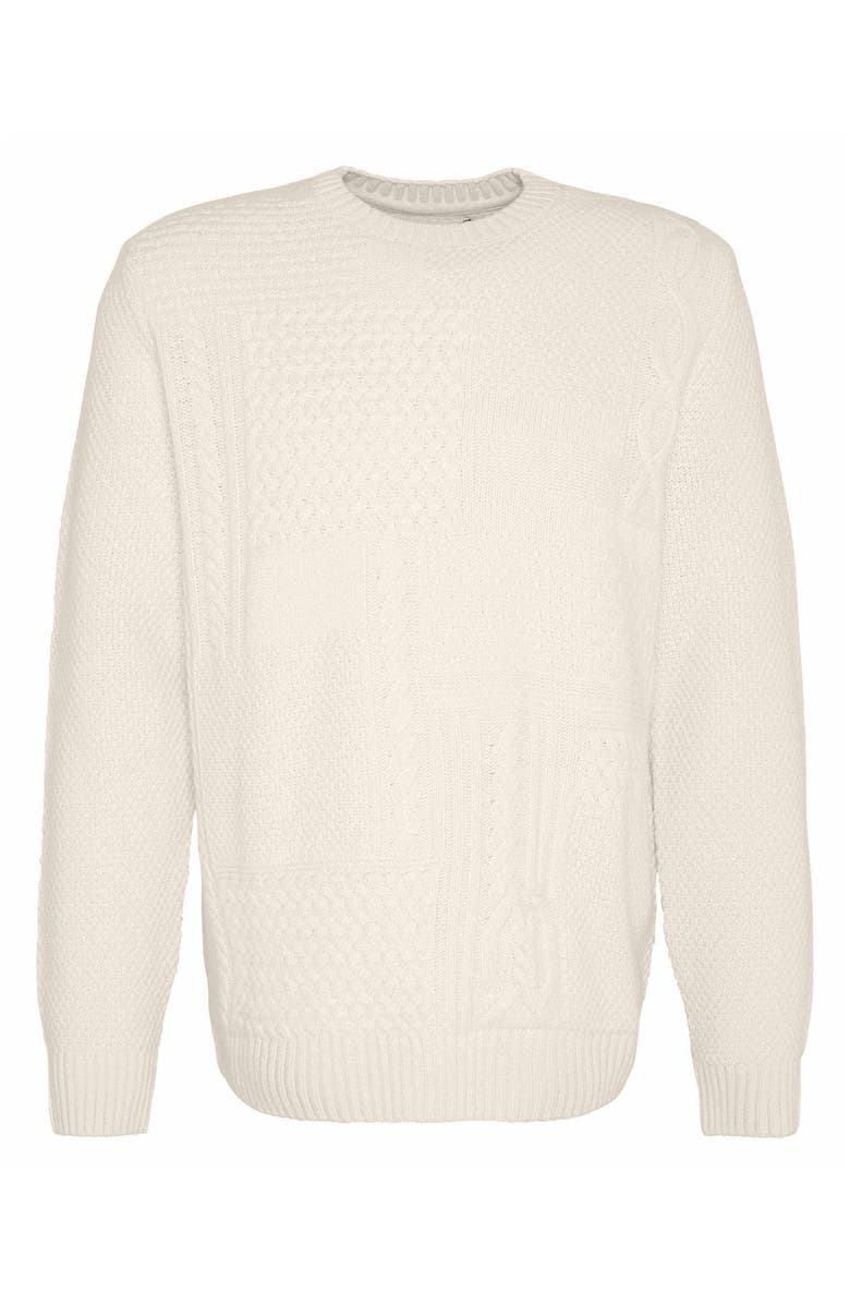 Barbour Casey Wool & Cotton Fisherman Sweater, Alternate, color,