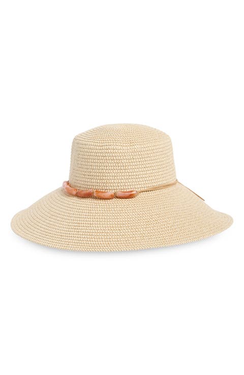 Tweed Downbrim Bead Trim Hat