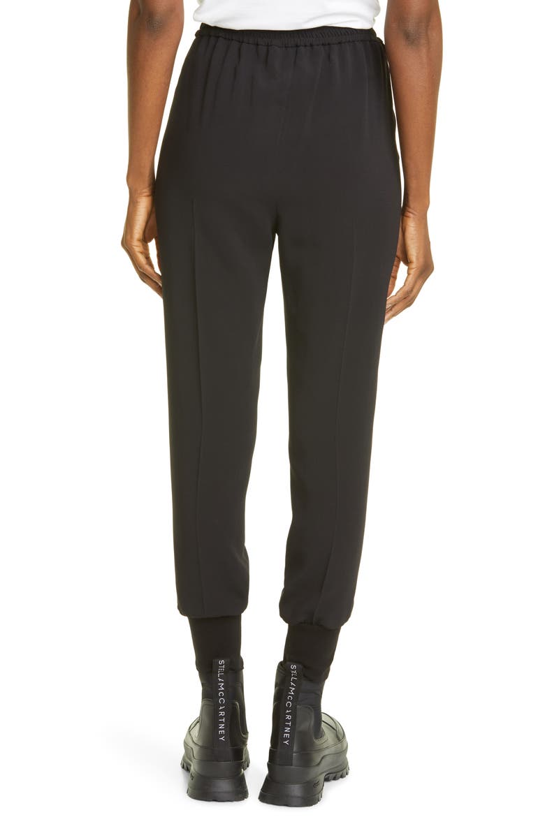 Julia Stretch Cady Joggers, Alternate, color, BLACK