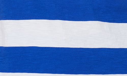 Curve Appeal Stripe Cotton Pocket Tank In Surf The Web Stripe